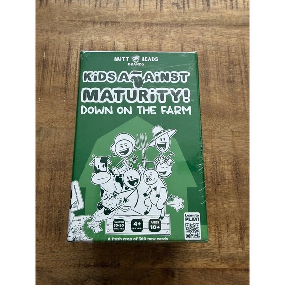 NIB Kids Against Maturity Down on the Farm Stand-Alone Card Game Sealed 300 Card - Picture 1 of 3
